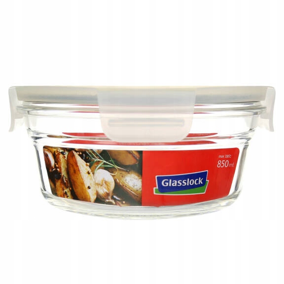 

Glasslock Szklany pojemnik okrągły 450ml Szary