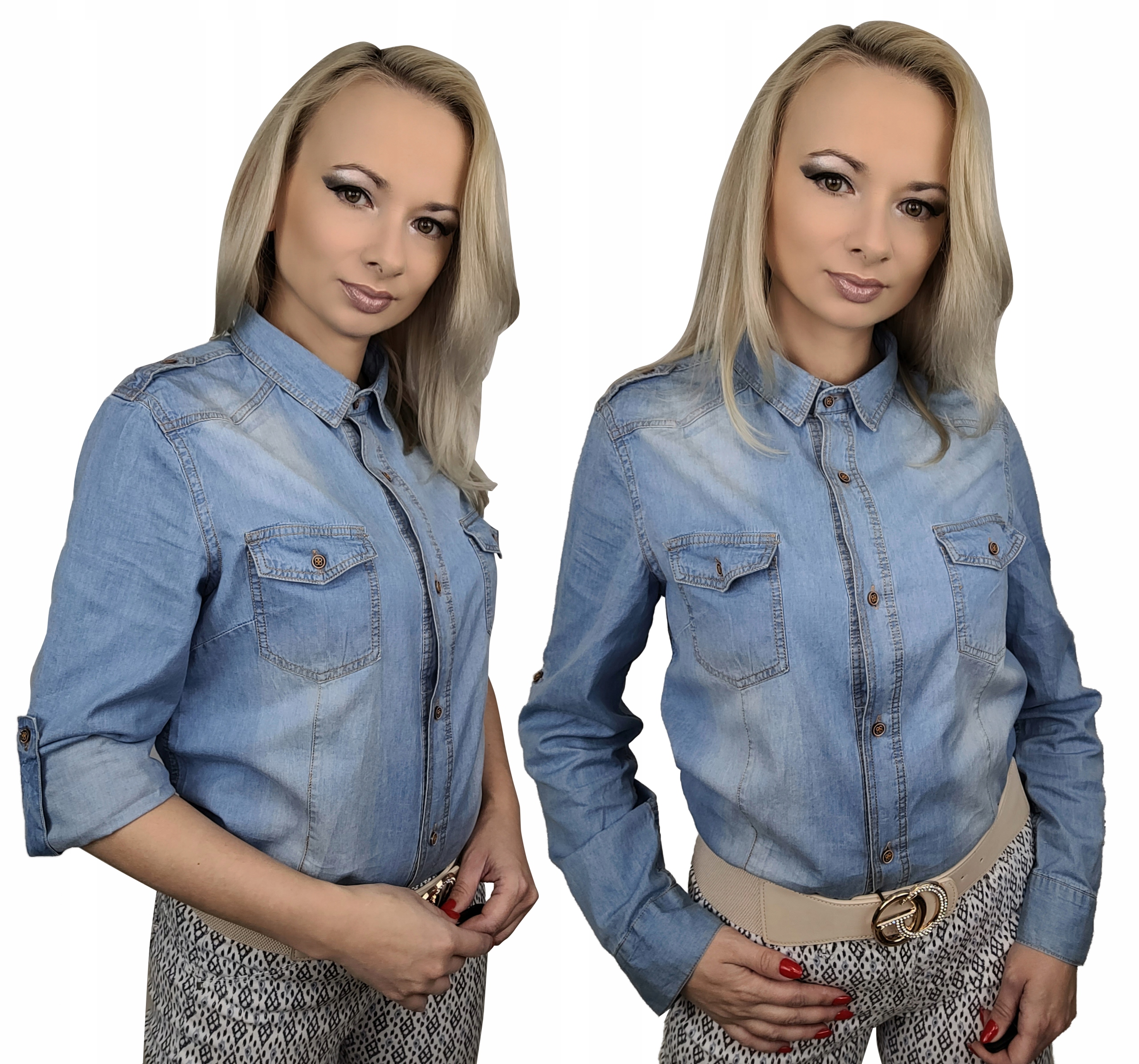 

Koszula Jeans damska klasyczna jeansowa r. S-xxl