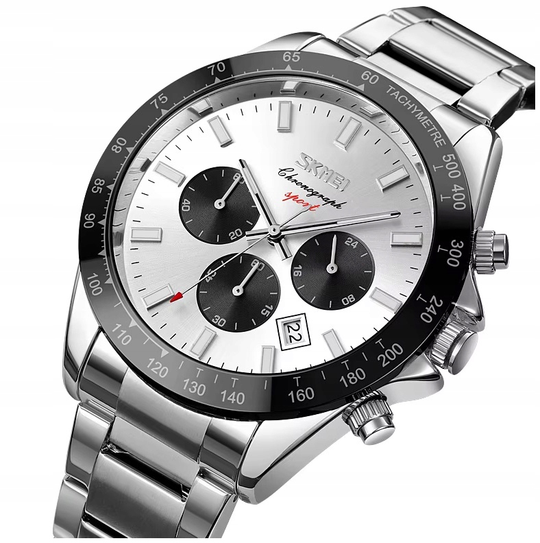 Pánské hodinky Skmei skm.192591e.mn ocelový náramek chronograf datumovka