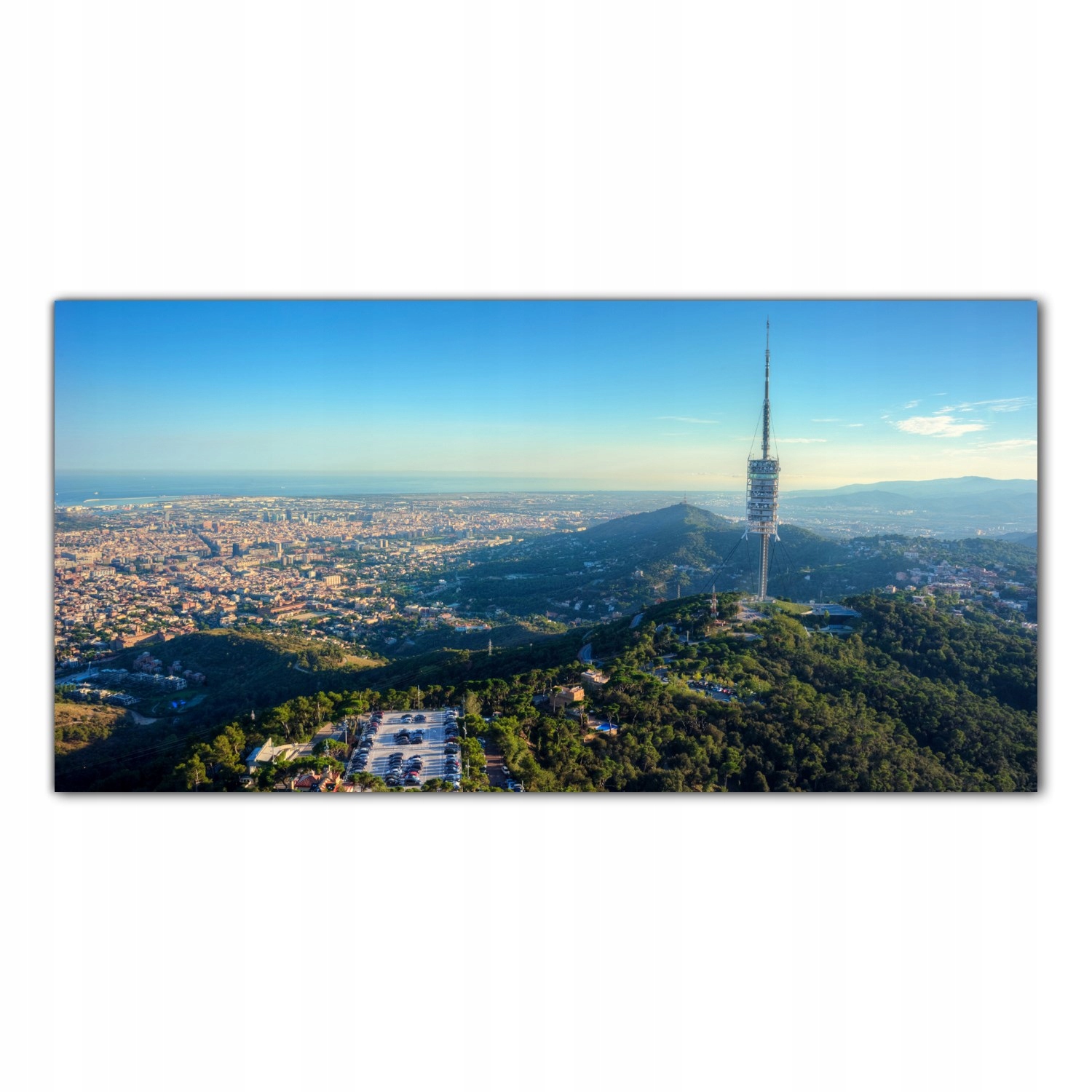 

Obraz na szkle Foto Góry Wieża Barcelona 120x60