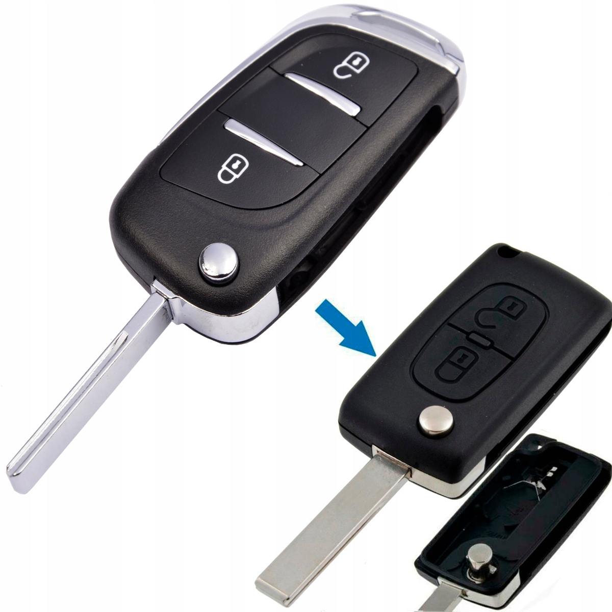 

Citroen C2 C3 C4 Berlingo Obudowa Kluczyk Gr: HU83