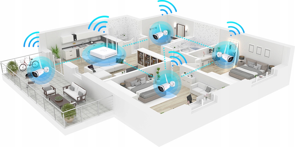 ZESTAW WIFI DO MONITORINGU FOSCAM FN7108W-B4-1TB Kod producenta FN7108W-B4-1TB