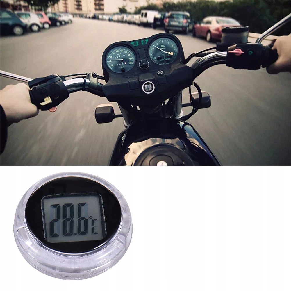 MINI TERMOMETR PRZYKLEJANY NA MEBLE WODOODPORNY Kolor biały