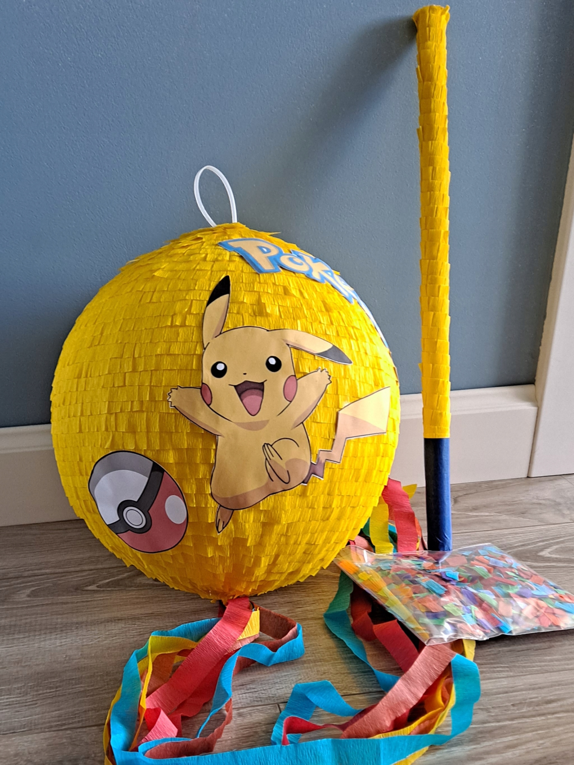 PINIATA DUŻA 90 cm POKEMON PIKACHU KIJ+ GRATIS Marka inna
