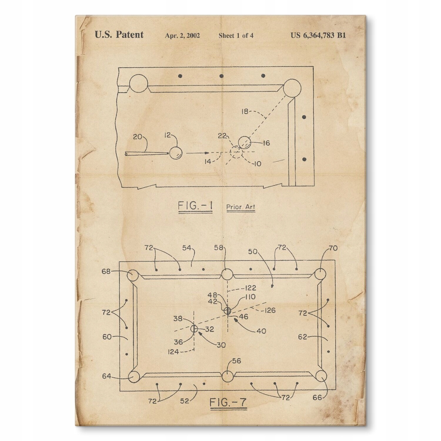 Kovový plakát Kulečníkový stůl Dárek 42 x 59 cm