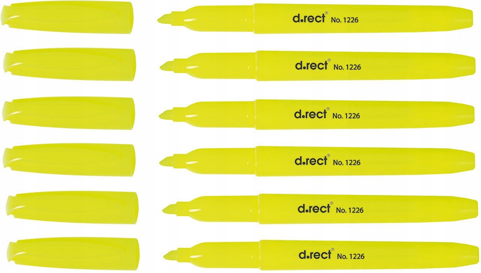 

Zakreślacz D.Rect 1226 ścięta 5mm żółty x 6