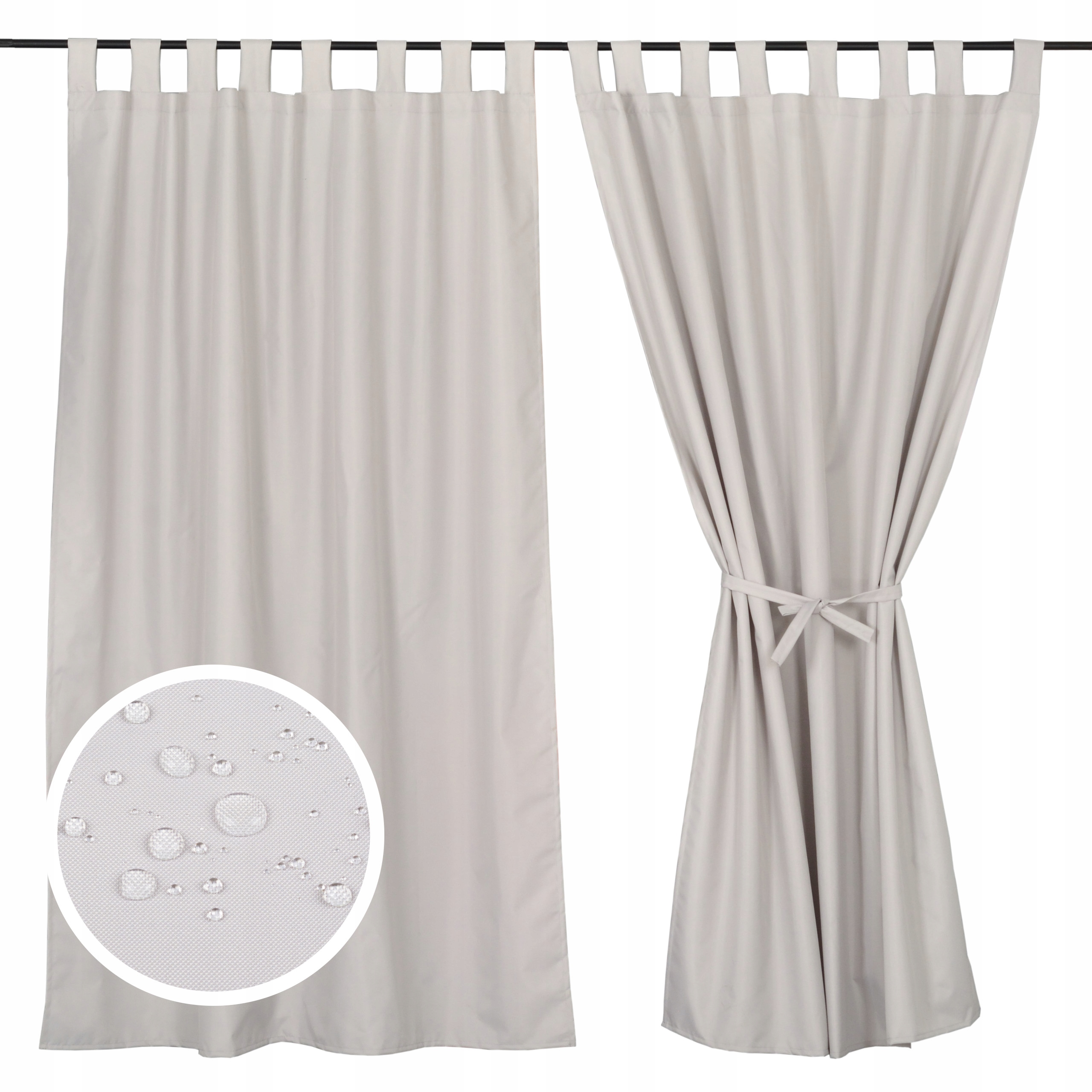 ZASŁONA WODOODPORNA OGRODOWA TARASOWA NA TARAS 155x290 jasnoszara