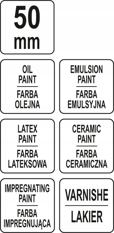 PĘDZEL MALARSKI OKRĄGŁY DREWNIANY M50 50 mm YATO Szerokość pędzla 5 cm