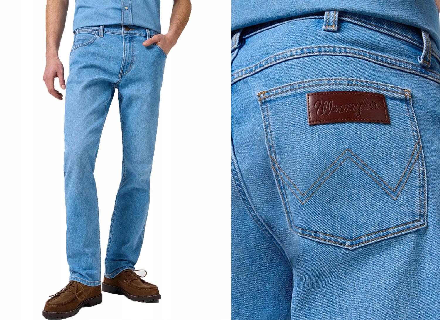 Wrangler Greensboro světlé pánské jednoduché džínové kalhoty Mist W36 L32