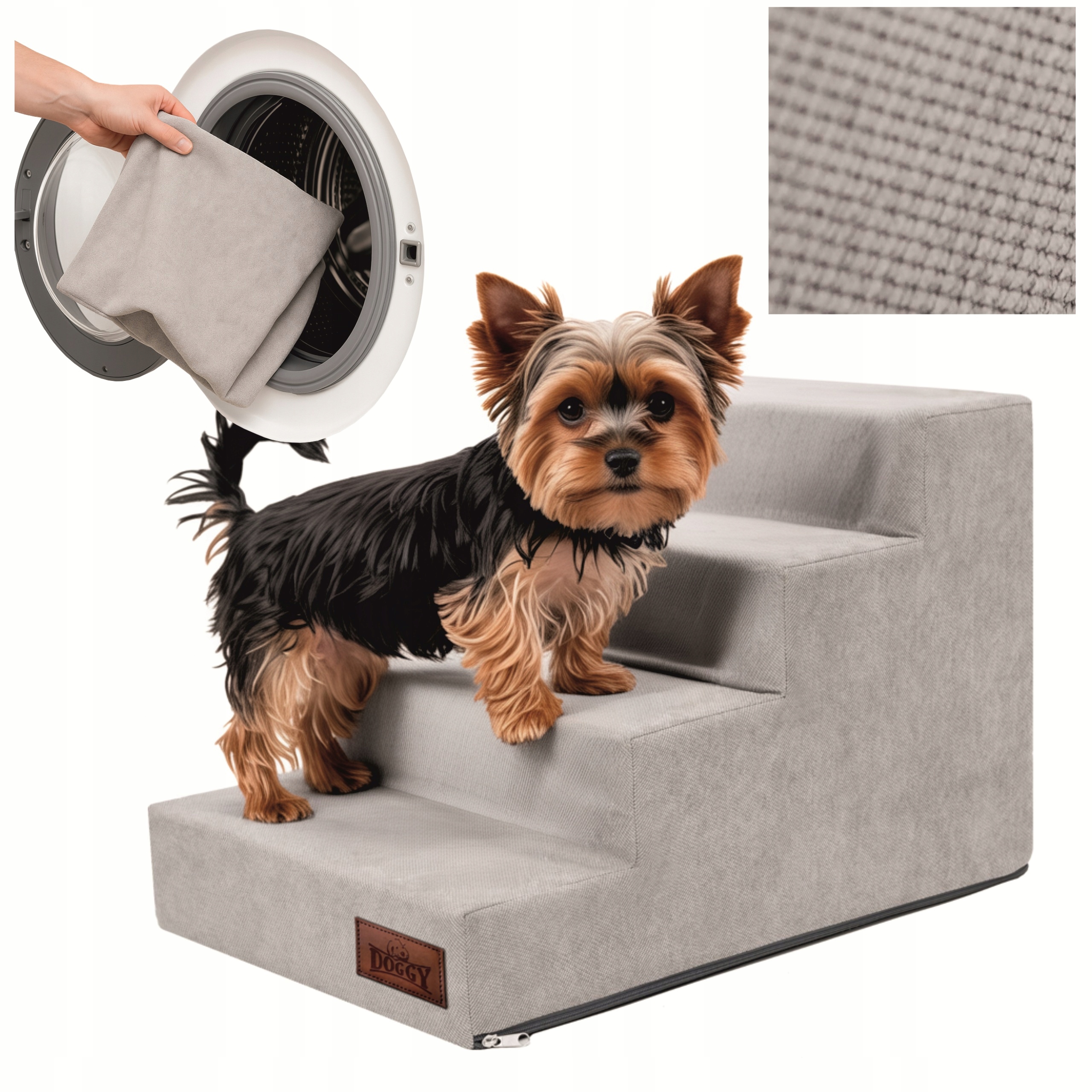 Schodki Dla Psa Schody dla psów kotów Rampa Antypoślizgowa, 4 stopnie 40 cm