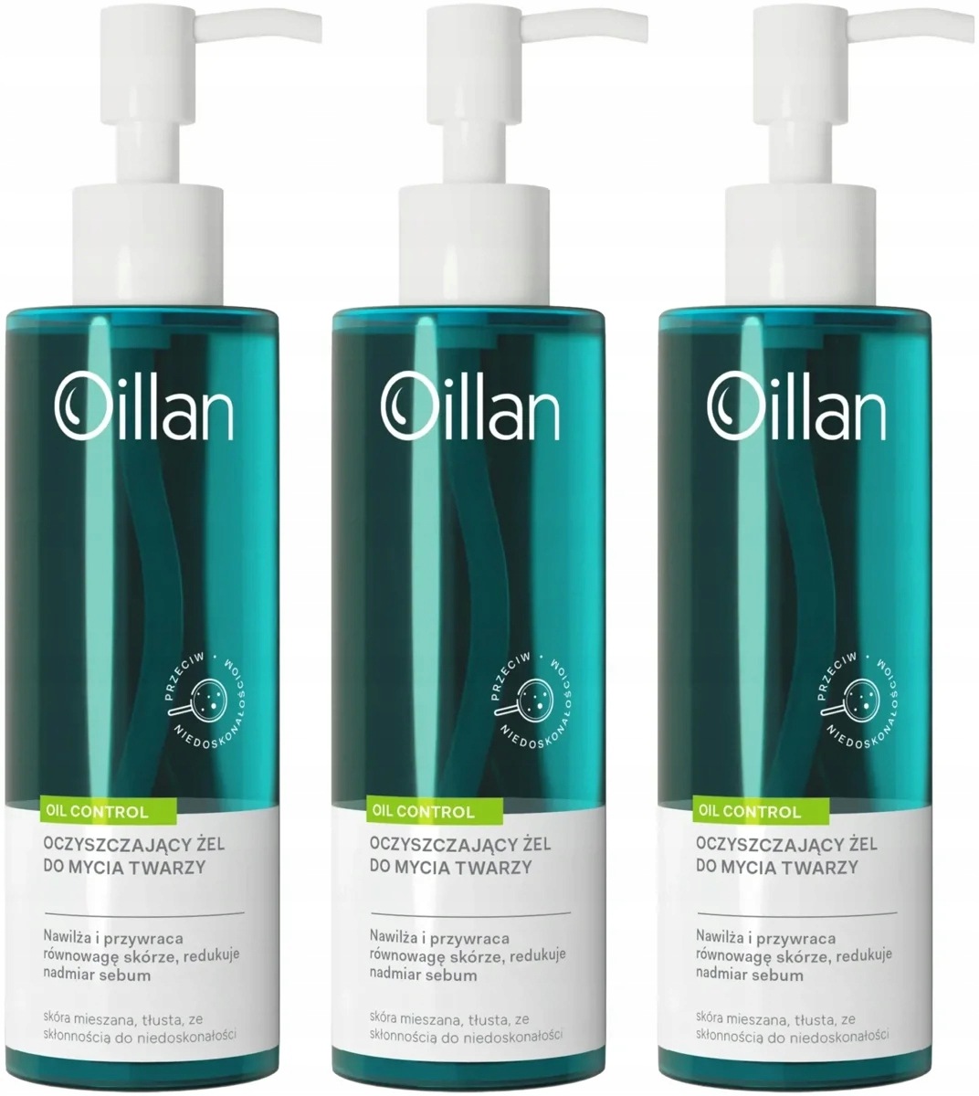 Oillan Oil Control Oczyszczający Żel Do Mycia Twarzy Niedoskonałości 200ml
