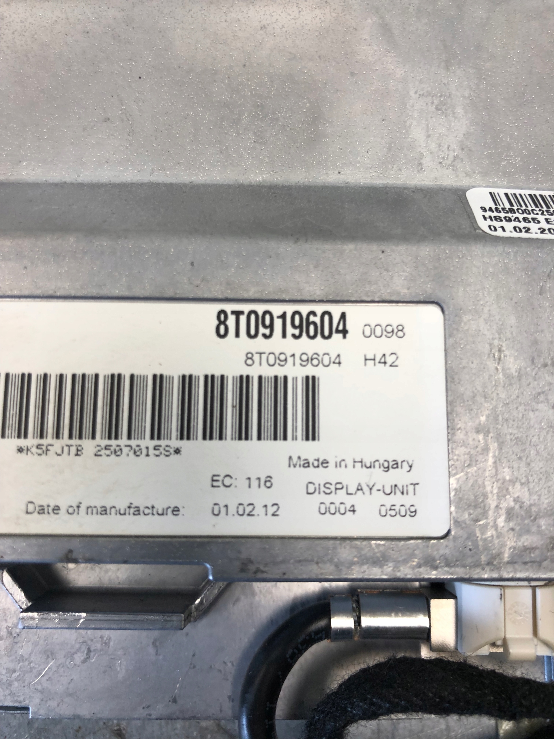 EKRAN display AUDI A4 B8 LIFT 8T0919604