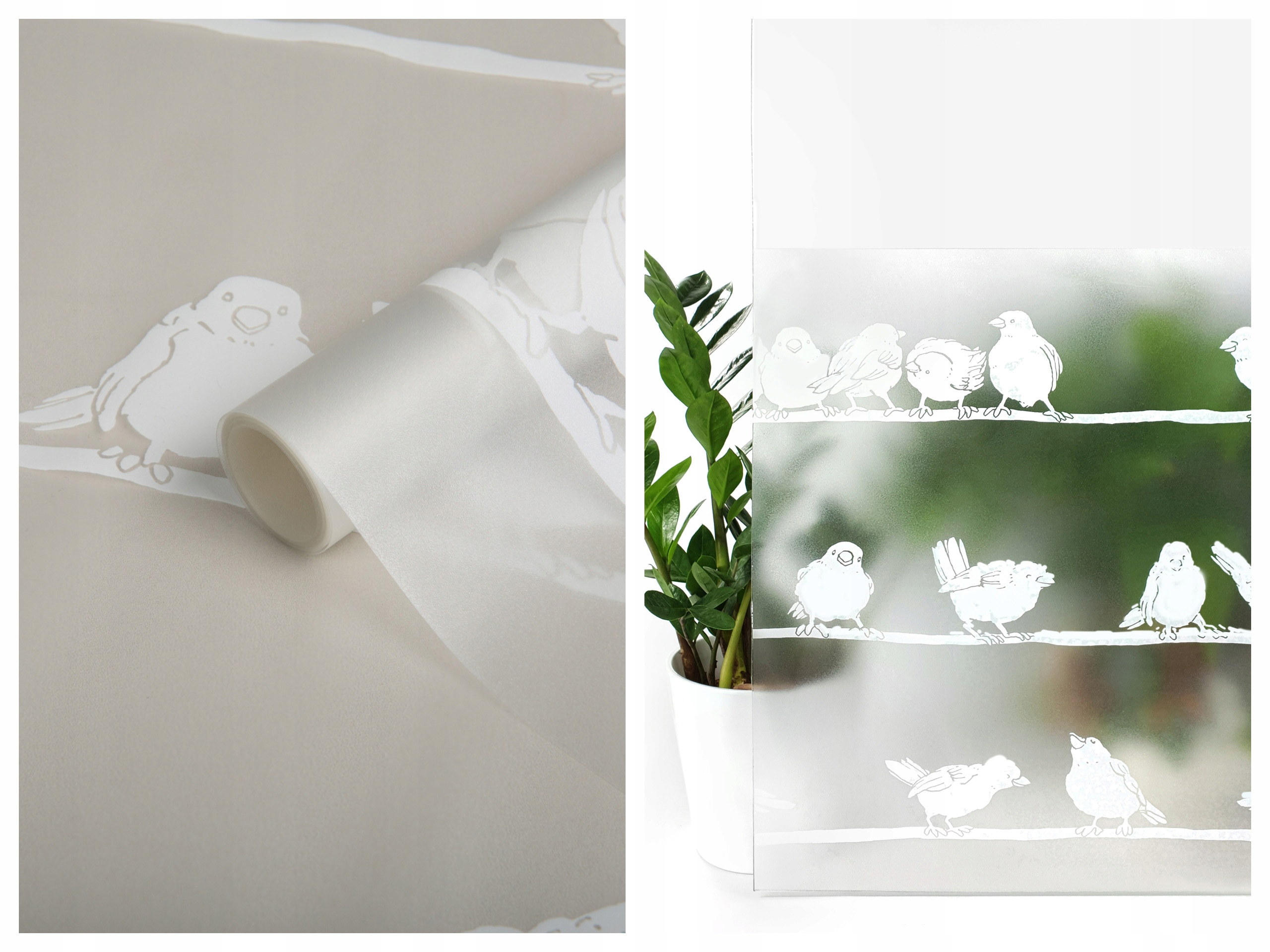 Bezlepková dyha Statická okenná fólia Zmena výzdoby okna 45x990 cm