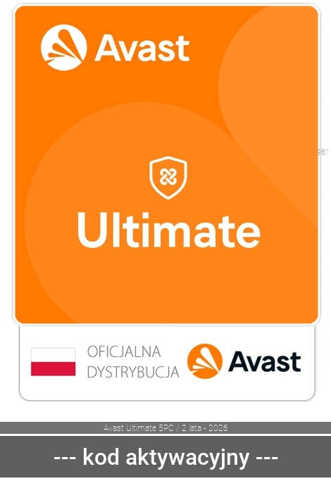 Antywirus Avast Ultimate 2026 ESD 5 stanowisk 24 miesiące polski
