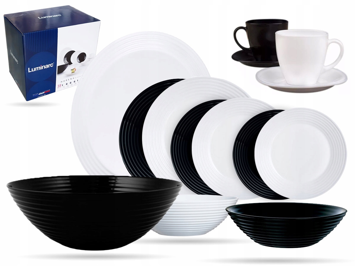 Serwis obiadowo-kawowy 38el. cz/b HARENA LUMINARC
