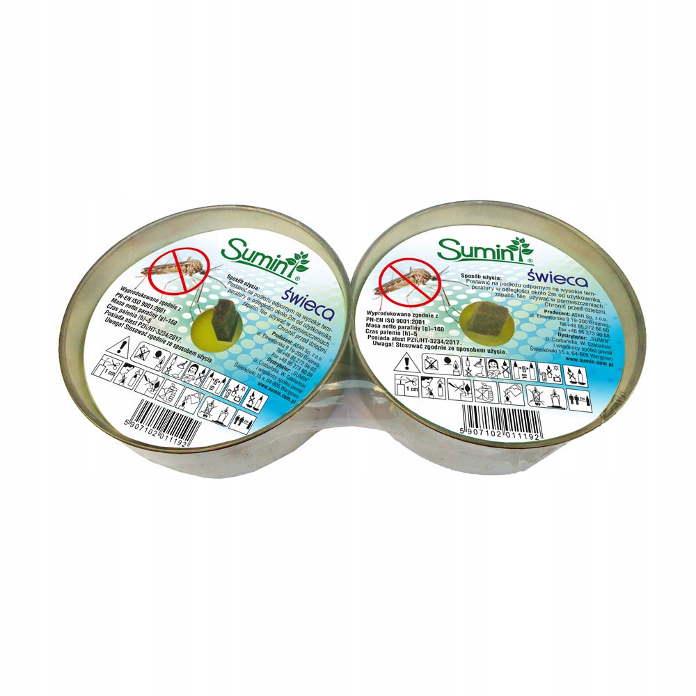 

Świeca przeciw komarom Sumin 160 g 2 szt.