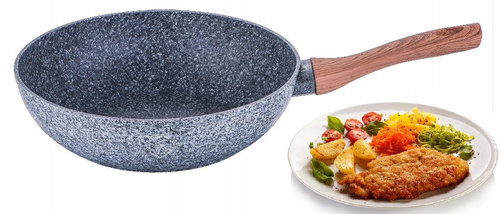 

Wok Patelnia Kamienna Szara Forest Line 28CM