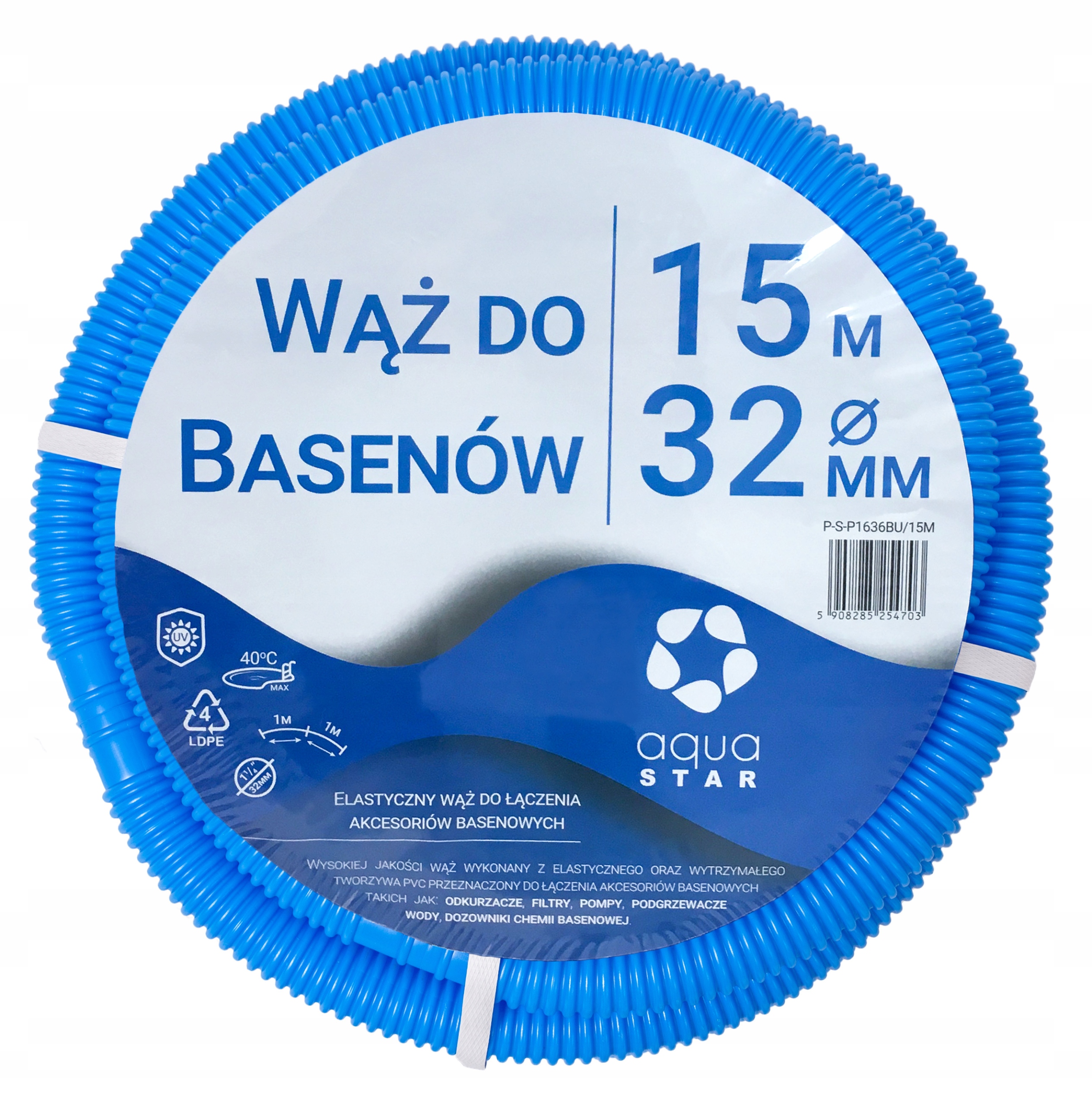 

Wąż Węże do Pompy Odkurzacza Basenu 32mm 15m 1636