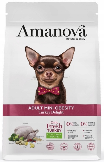 Amanova Dog Adult Mini Obesity Turkey Delight krůta 7 kg