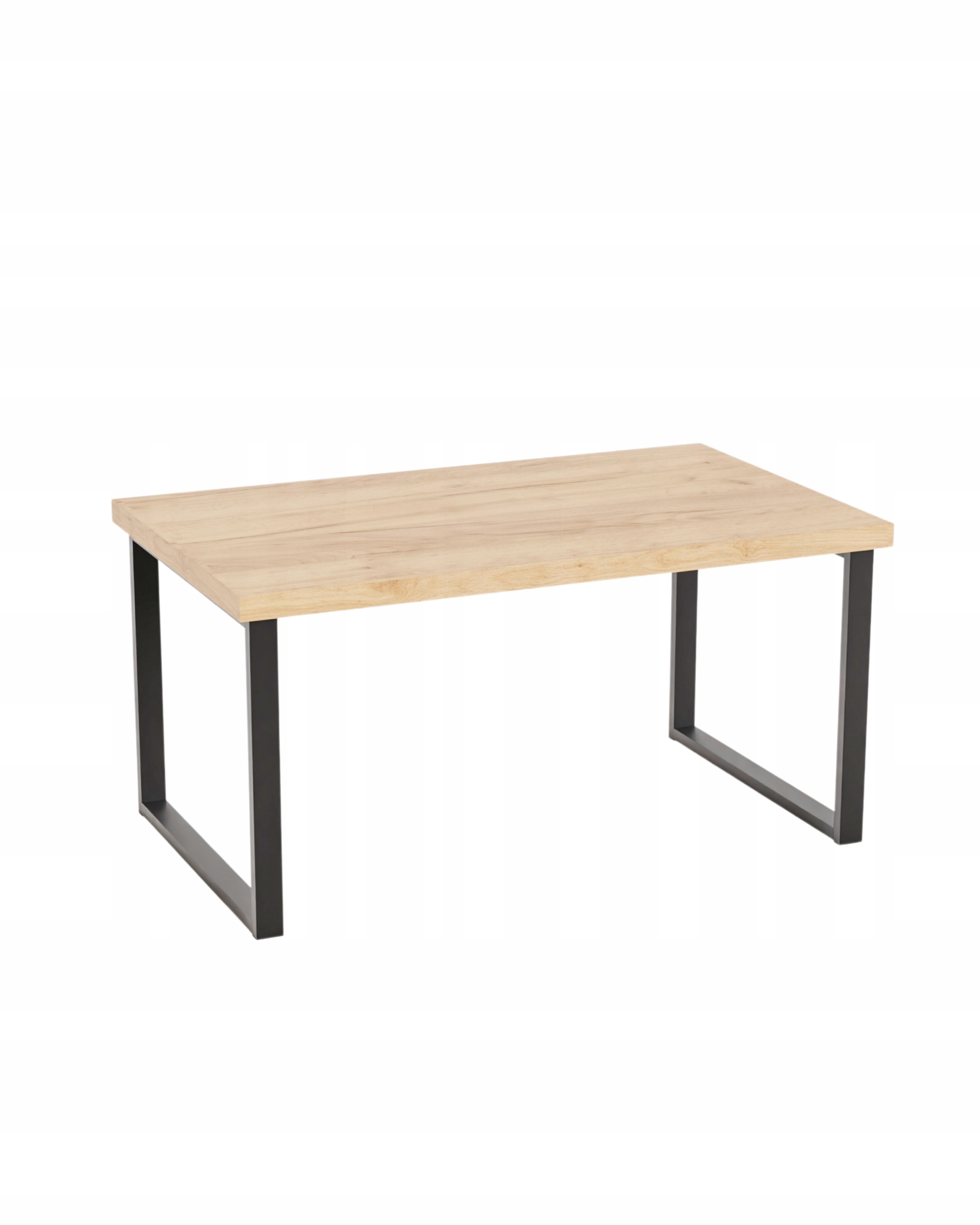 Kávový stolek, lavice, loftový dub craft, 120x60x3.6, kovové nohy