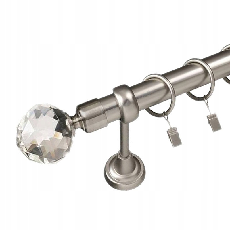 

Ozdobny Karnisz kryształowe końce 150 cm 25 mm