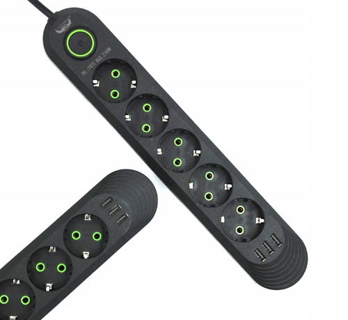 

Przedłużacz listwa zasilająca 5 gniazd 5 m Usb cza