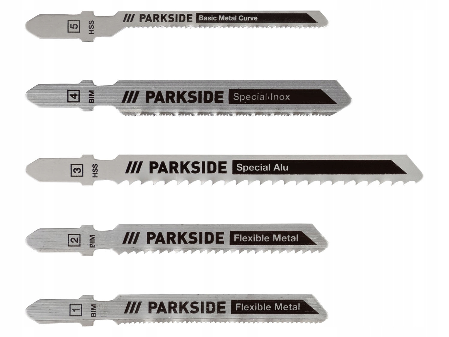 

Parkside Zestaw 5x brzeszczot do wyrzynarki Metal