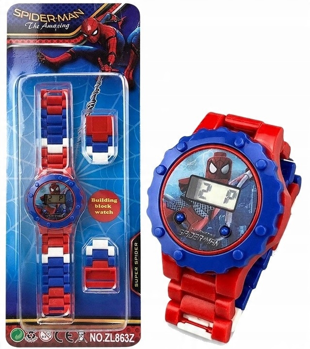 

Spiderman Zegarek Cyfrowy Klocki dla dzieci