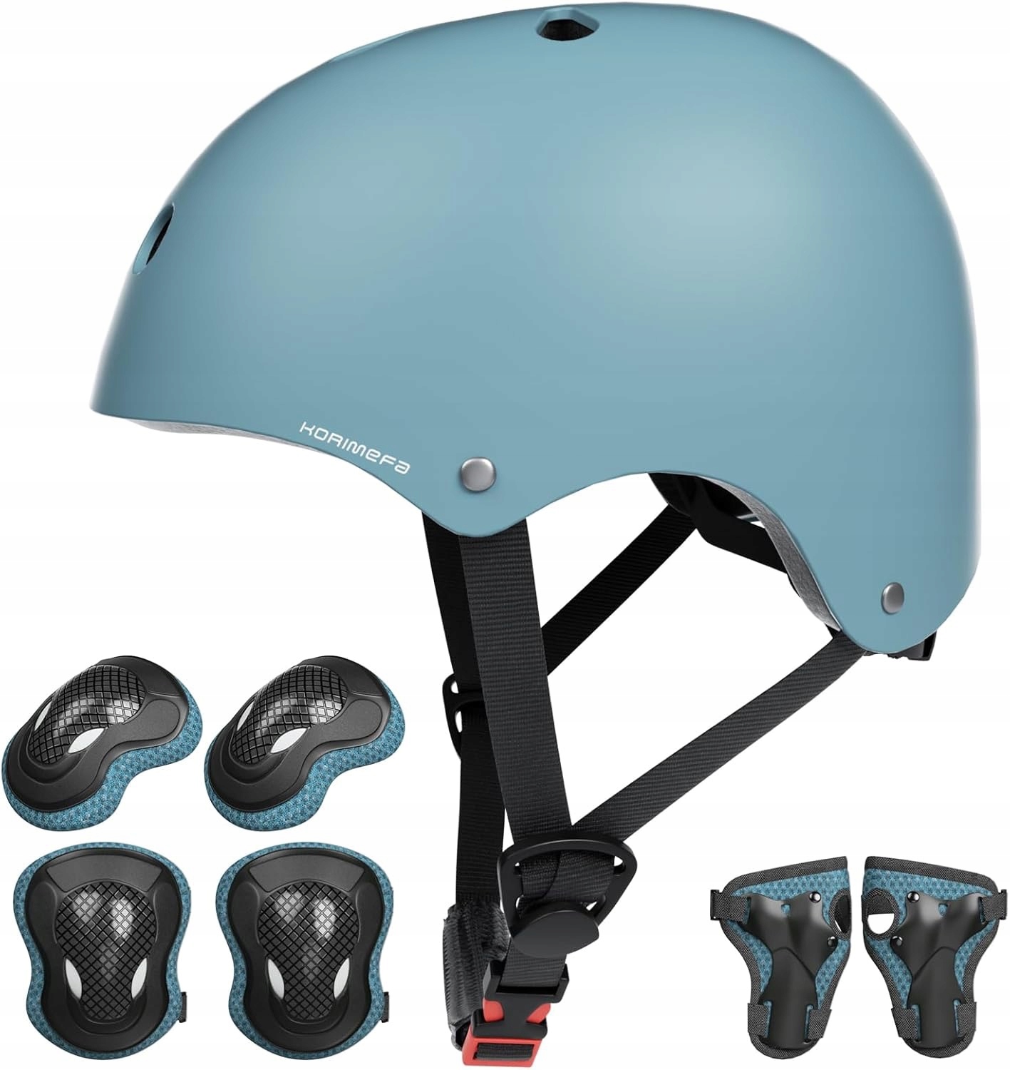 Dětská cyklistická přilba M 55-57 cm nastavitelná chrániče na kolo Kolečkové brusle