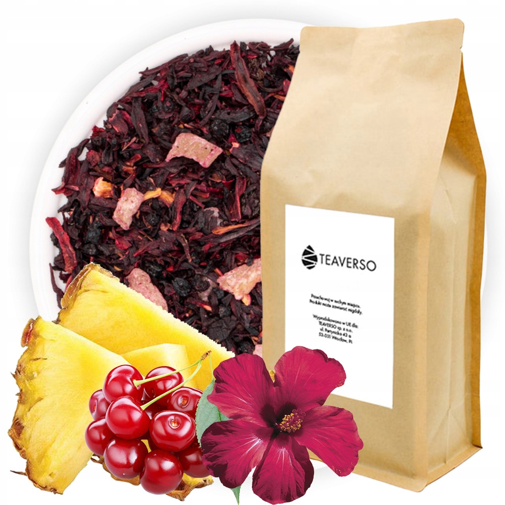 Čaj Ovocný Sušený Višně V Rumu Ibišek Rozinky Cerizo Teaverso 500 G