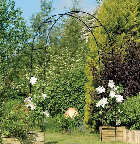 Pergola Ogrodowa Łuk do Róż Pnącz Kwiaty Metalowa Podpora do Kwiatów Stojak Marka inna