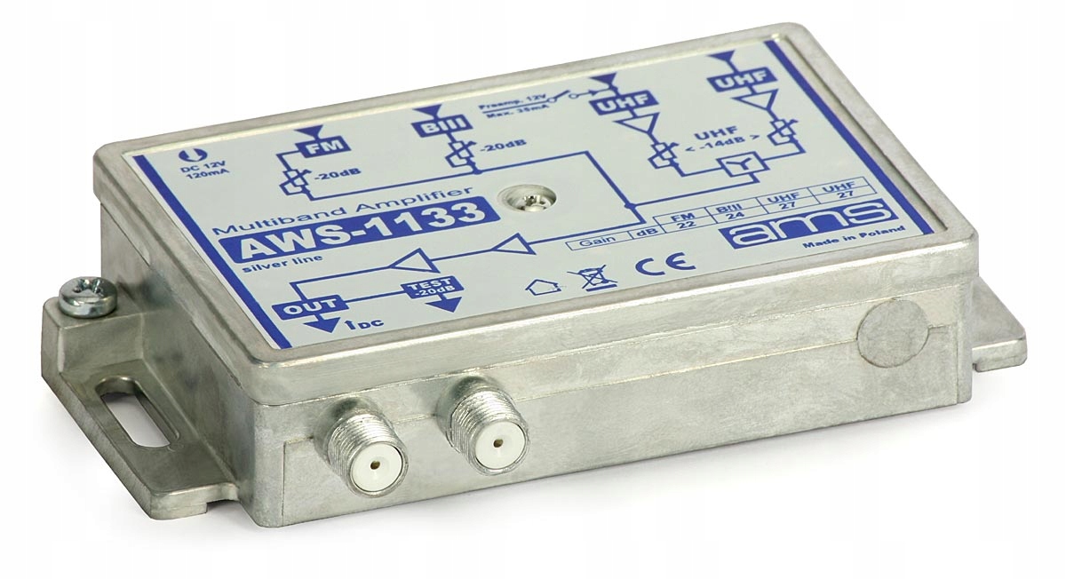 

Wzmacniacz Antenowy AWS-1133 Z Zasilaczem 12V
