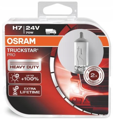 

Osram Truckstar Pro +100% H7 24V 70W Duo 2SZT