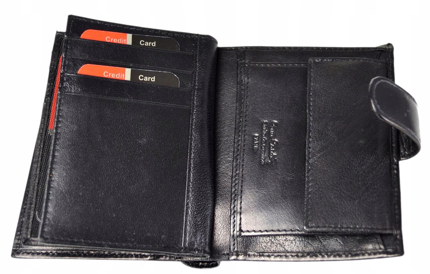 Zestaw Pierre Cardin Pasek + Portfel Czarny Skóra Naturalna ZG130 Materiał dominujący skóra naturalna