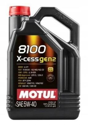 OLEJ SILNIKOWY MOTUL 8100 X-CESS GEN2 5W-40 4L