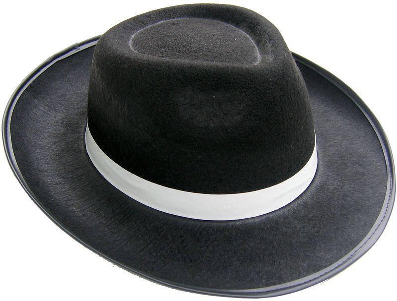 KAPELUSZ AL CAPONE CZARNY LATA '20 DRUGI GATUNEK