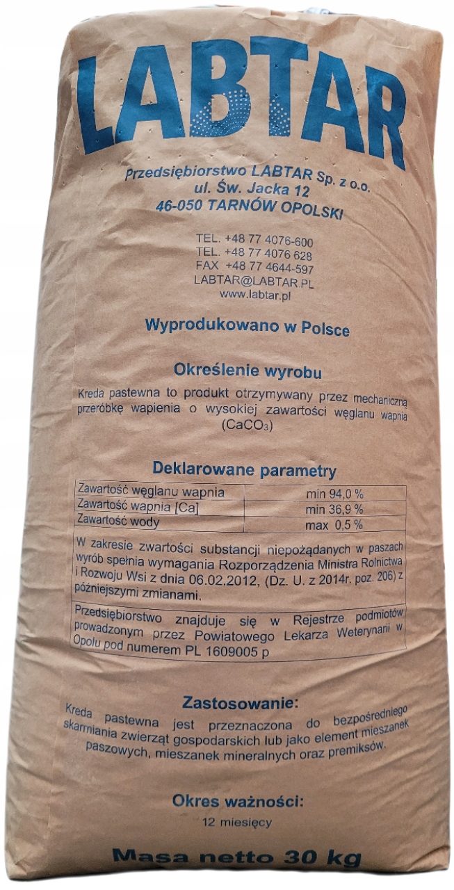 KREDA PASTEWNA SUPER GRUBA KURY DRÓB BYDŁO 30 KG Marka inna