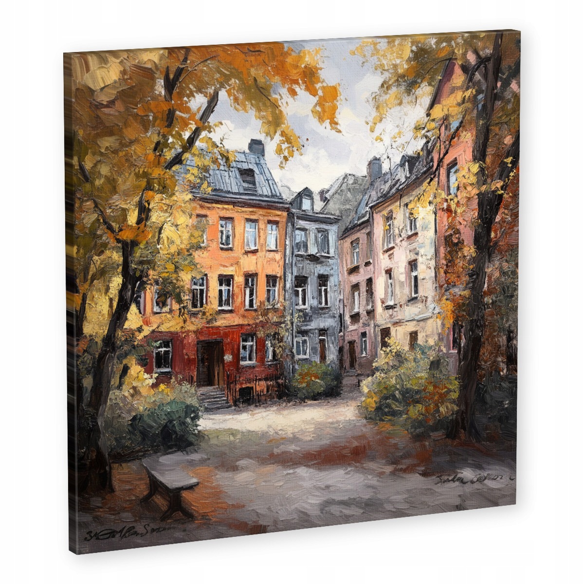 Obraz Na Plátně Plátno Město Domy Podvrtí Podzim Výhled 60x60