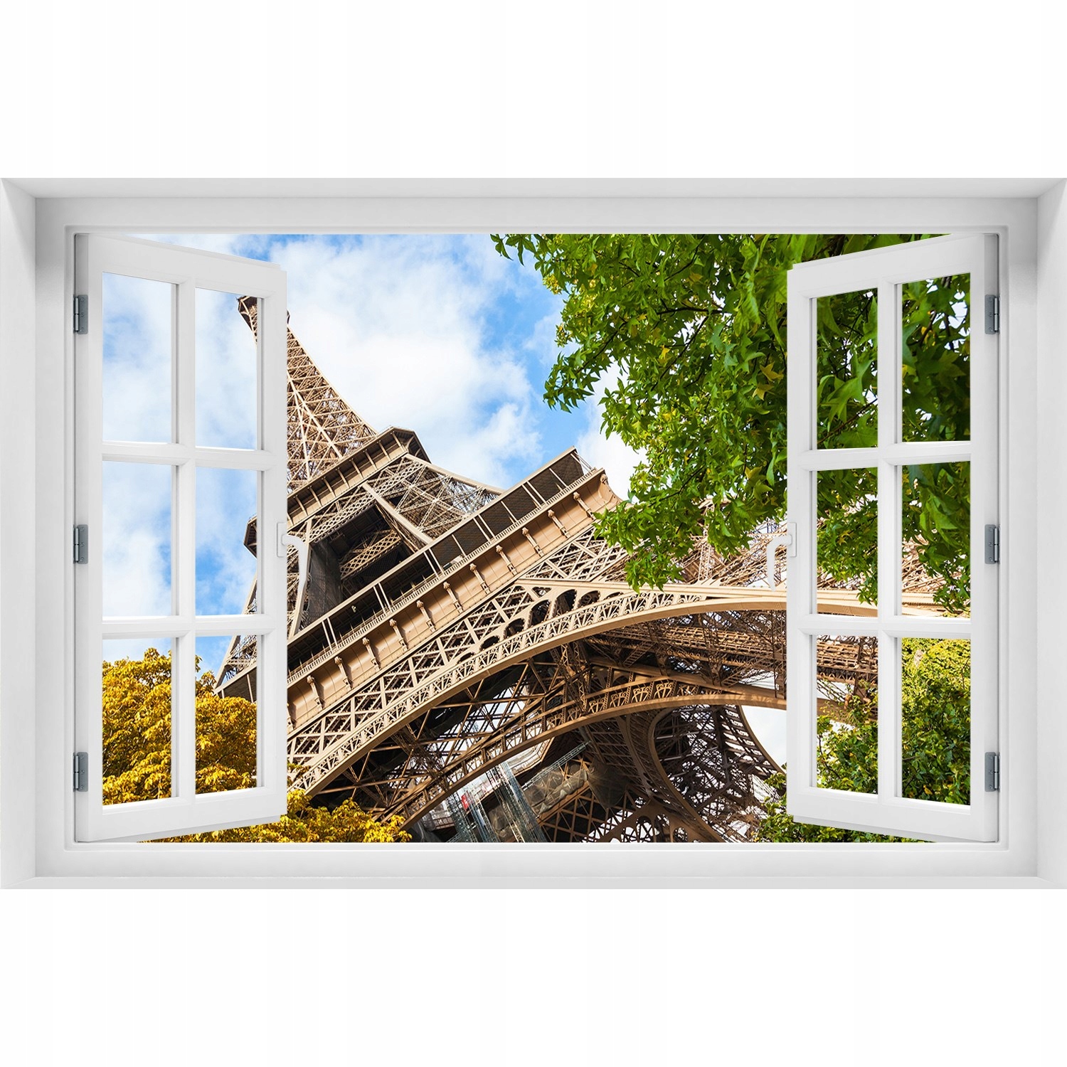 

Naklejka na ścianę 3D Okno Wieża Eiffla Paryż