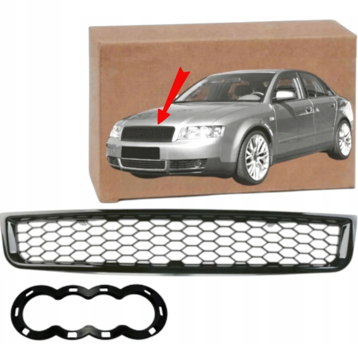 Audi A4 B6 Atrapa Mřížka Gril Černá Rs Look