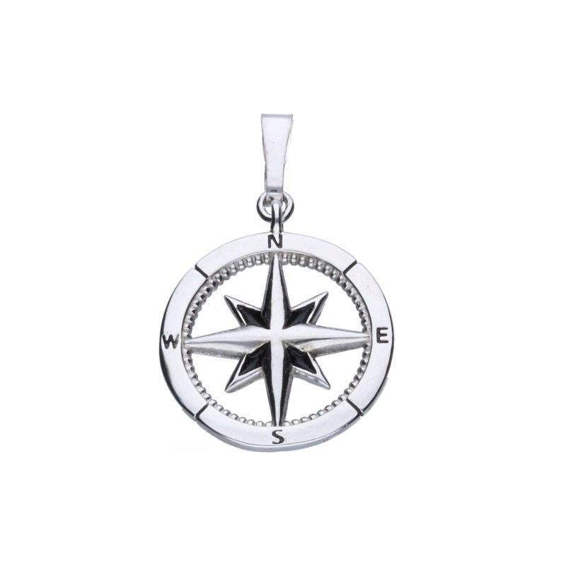 Přívěsek na řetízek Kolo Růže Větrů Stříbro 925 Průměr 20 mm 3.04 g