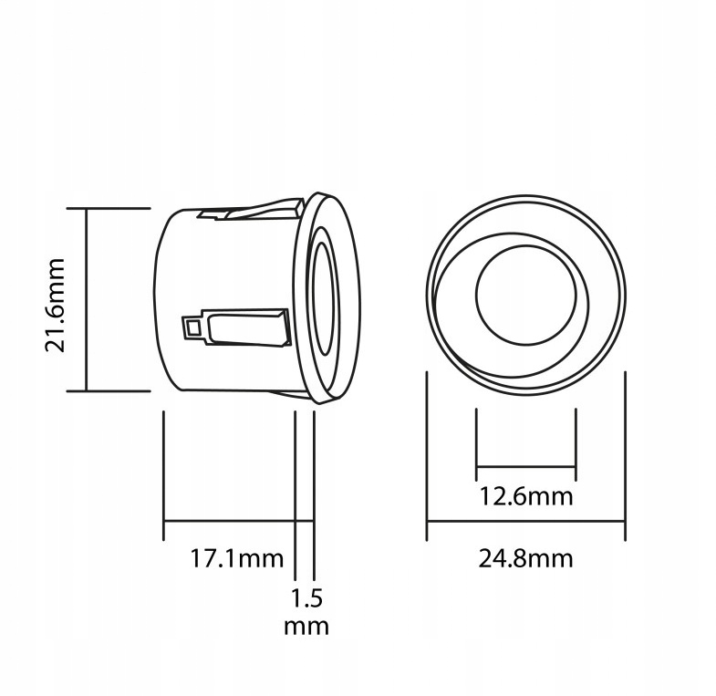 CZUJNIKI PARKOWANIA TYŁ CZARNE 4szt. komplet Liczba sensorów 4