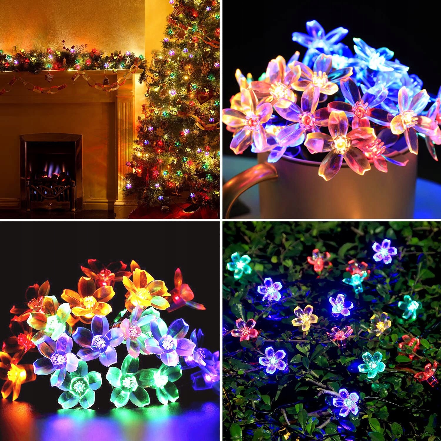 TIYUPA 50LED Solarna Girlanda Ogrodowa 7M Wodoodporna 8 Trybów — miniatura 6