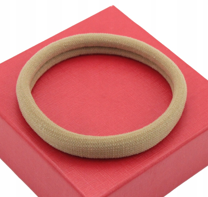 

Gumka Do Włosów Duża Lycra 7 CM Beżowa