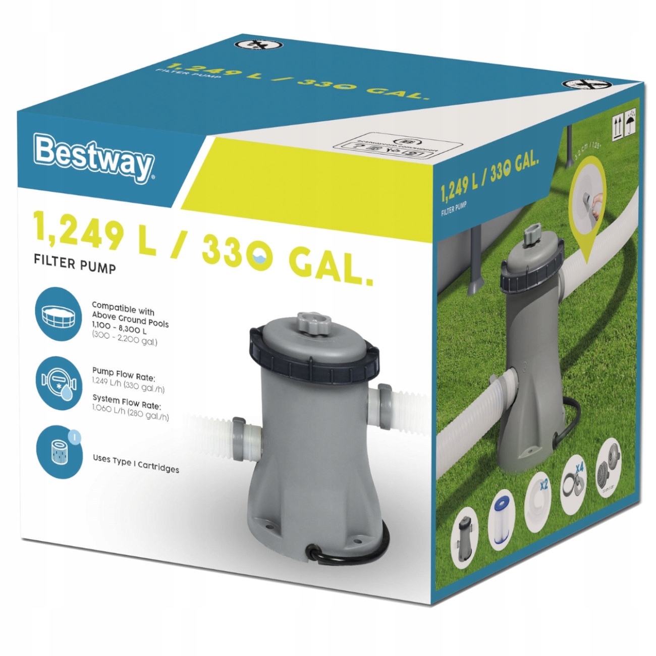 Sada pro čištění bazénové vody Čerpadlo s filtrem příslušenství Bestway