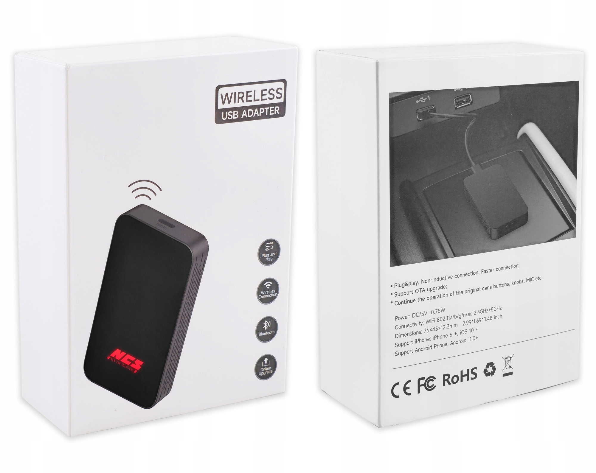 Carlinkit 5.0 2Air Bezdrátový Apple Carplay Android Auto Adapter