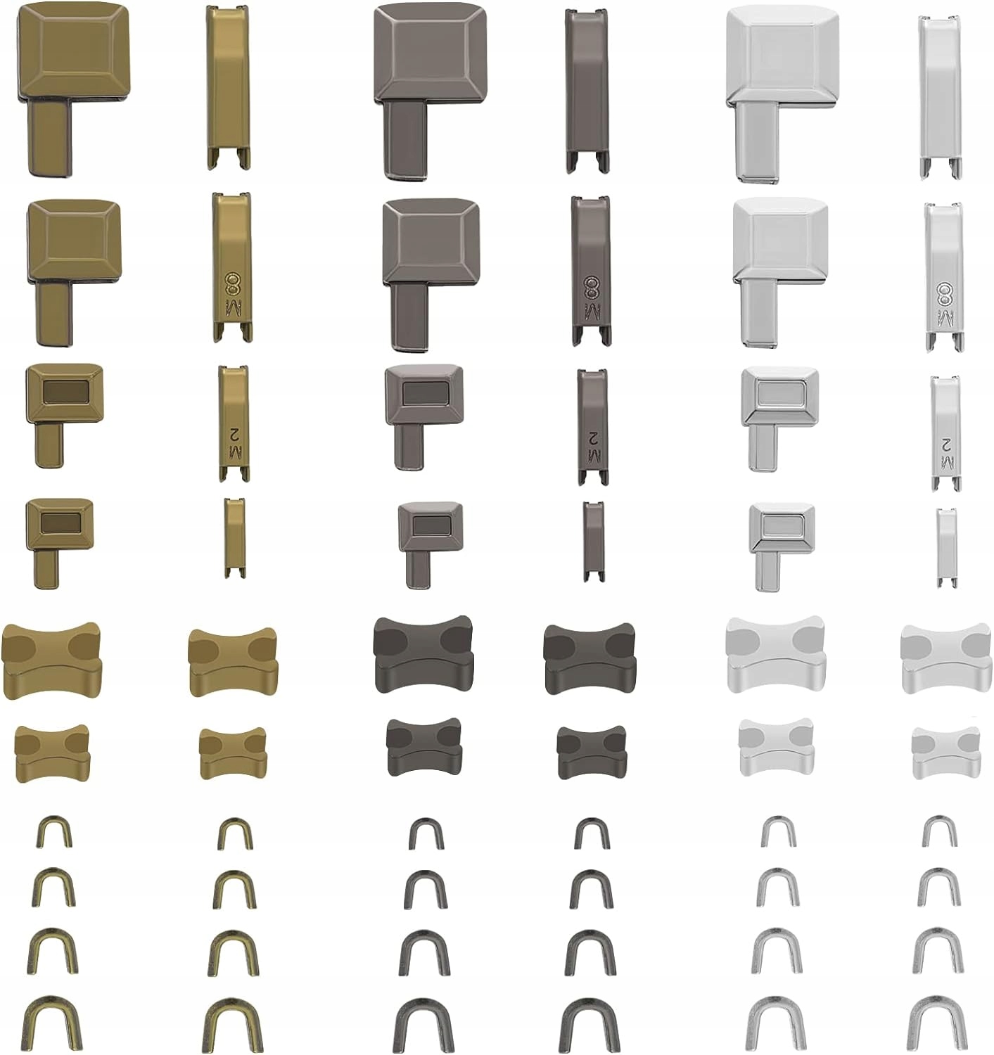 60X Kovový Zip Opravná Sada Na Zipy