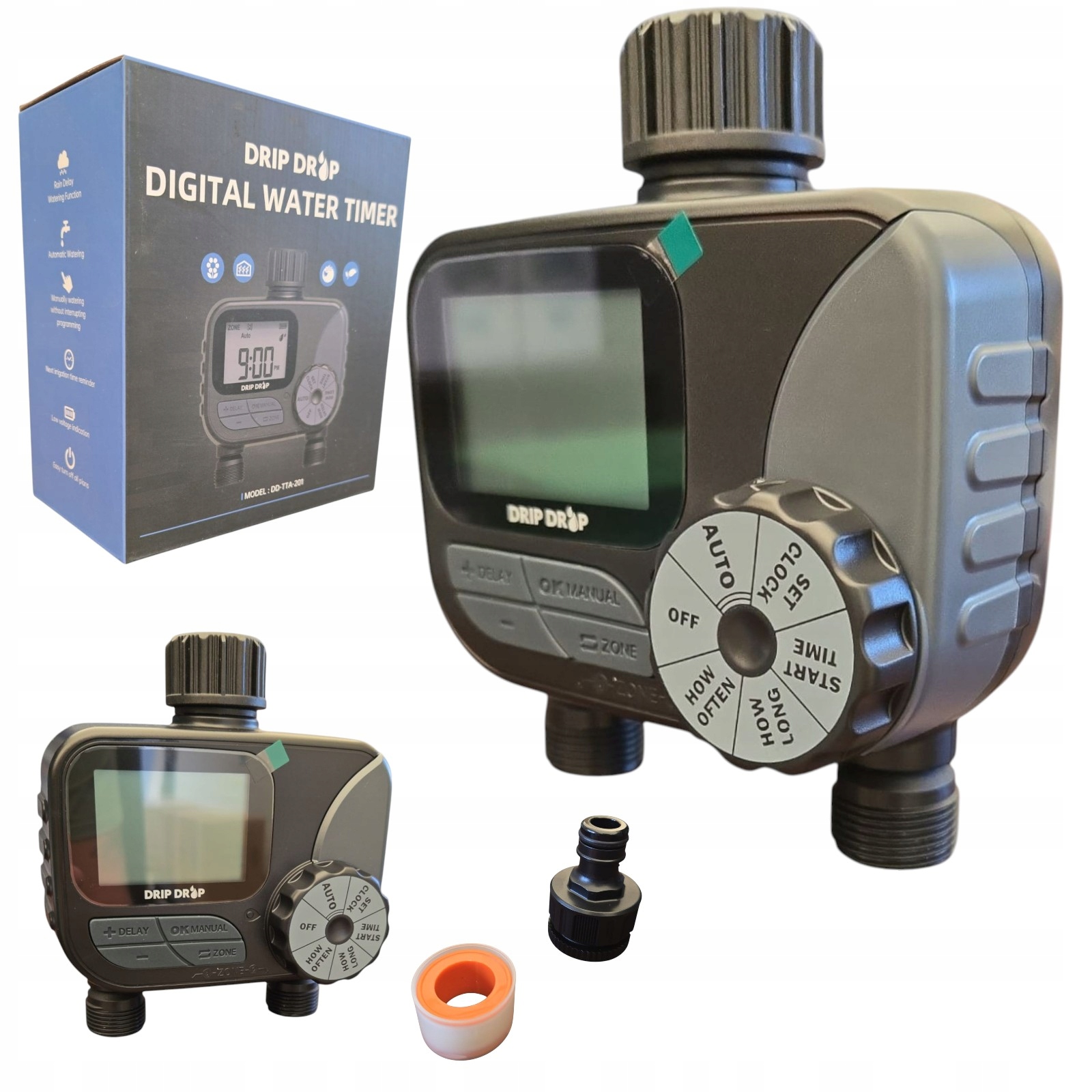 Sterownik na Kran 2 sekcje automatyczne nawadnianie do szklarni Drip Drop