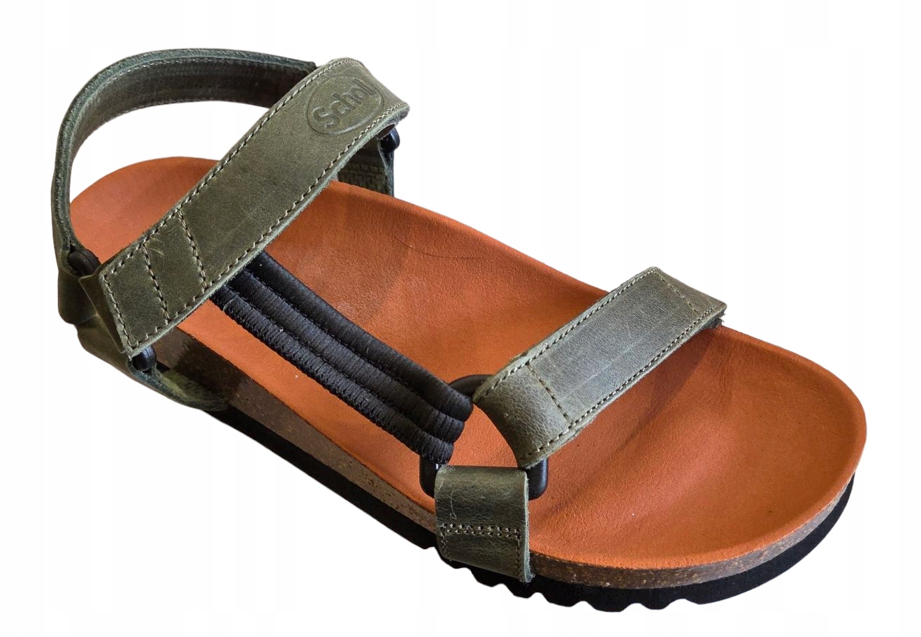 Scholl Heaven Lékařské Kožené Olivové Sandály vel.