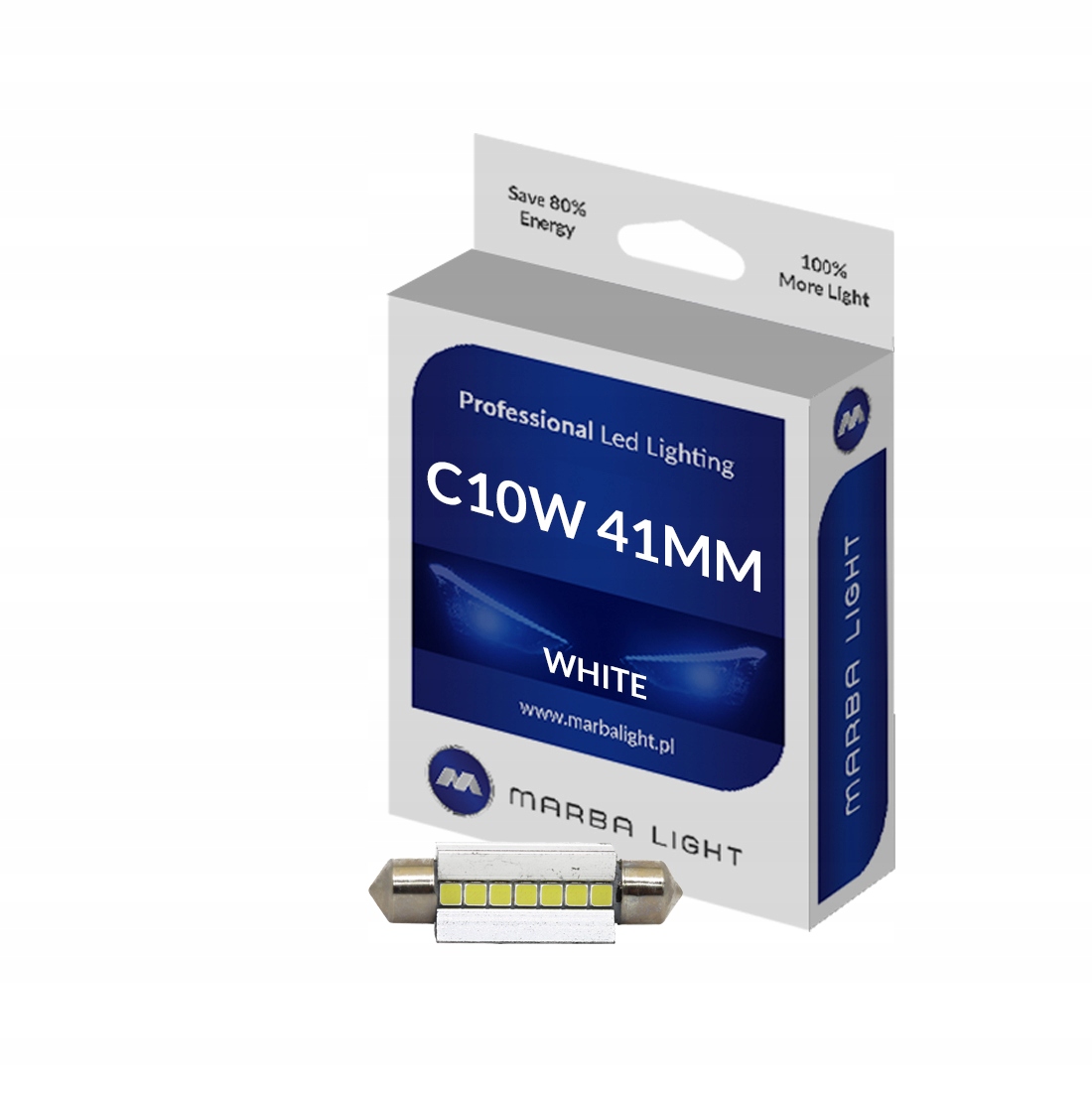 

Żarówka Led Marba Light C10W 41MM 6000K Moc